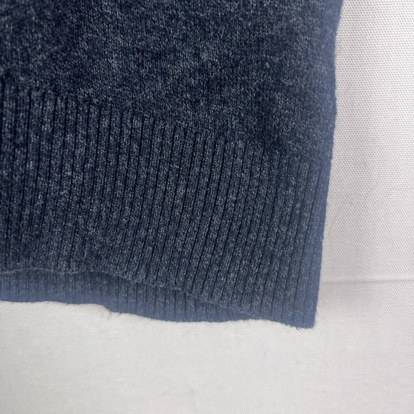 Abercrombie Fitch Sweater Mens Med Charcoal V Neck Cashmere Blend Lightweight - Picture 6 of 11